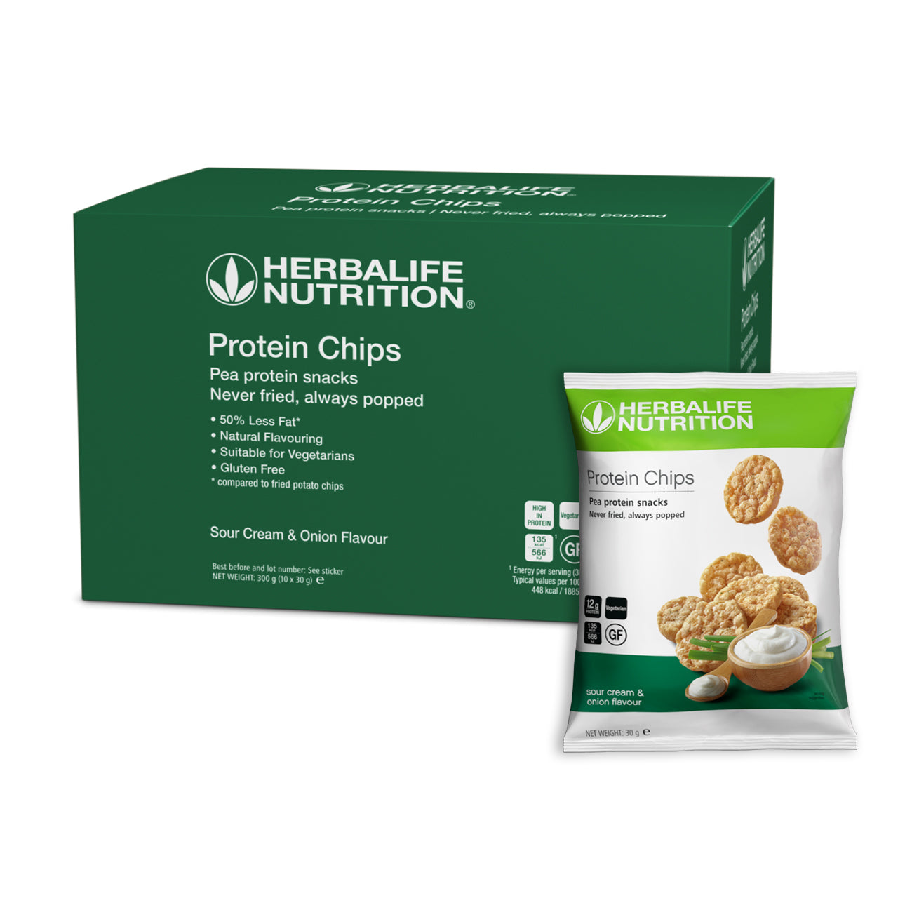 Herbalife Protein Chips Sour Cream & Onion 10 x 30 G