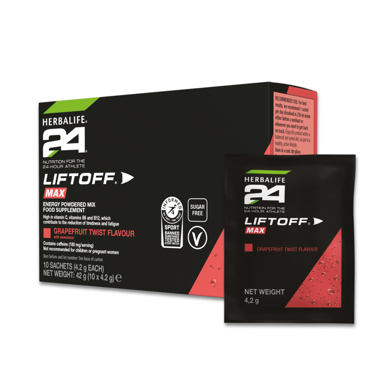 Herbalife LiftOff® Max Grapefruit Twist 10 x 4. sachets 2 G